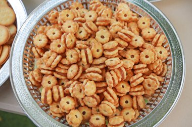 Tepside ananas kurabiye. Tay çerez gıda.