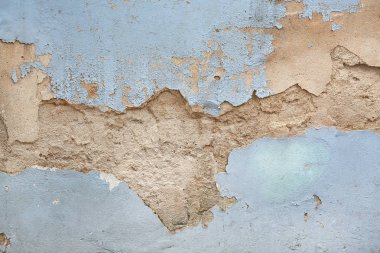 Bir çimento duvar yüzeyinde soyulması boya
