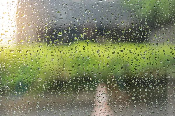 Backgroud Nature Fresh Water Drop Glass Rain — Stock Photo, Image