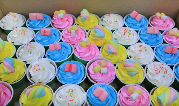 Bonito Delicioso Fundo Cupcakes — Fotografia de Stock