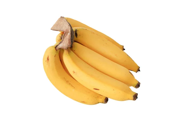 Bündel Reifer Bananen Isoliert Auf Weißem Hintergrund — Stockfoto