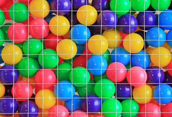 Boules Plastique Colorées Cage Sur Aire Jeux Pour Enfants — Photo
