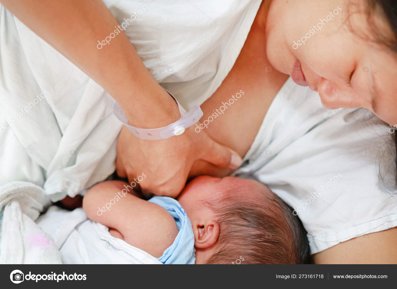 newborn baby feeding