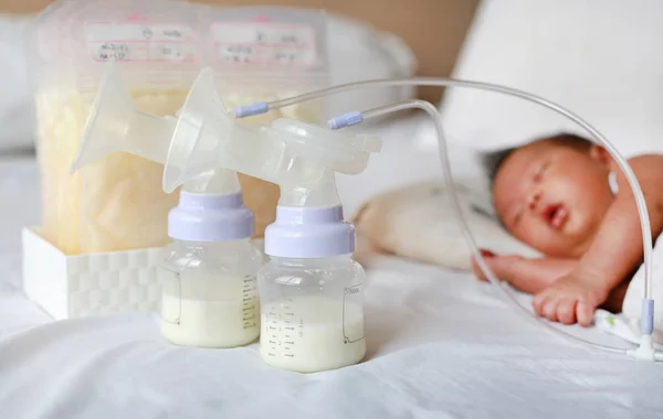 Bottle Mother Breast Milk Breast Milk Storage — Stock Photo, Image