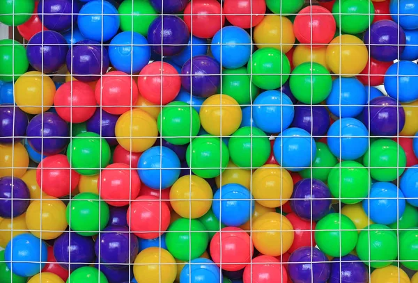 Colorful Plastic Balls Cage Children Playground — Stock Photo, Image