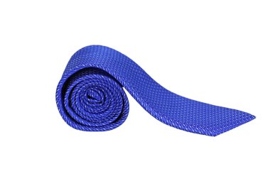 Mavi kravat izole beyaz arka plan üzerinde