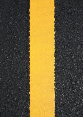 asfalt yol doku sarı çizgili