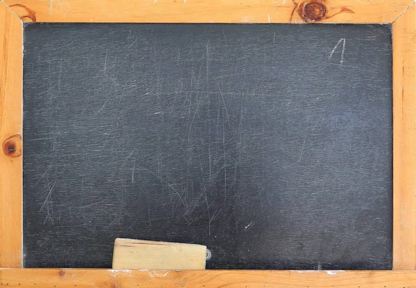 Blackboard Med Ett Suddgummi — Stockfoto
