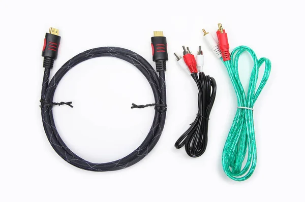 Cables Para Hdmi Audios Vídeo Componentes — Foto de Stock