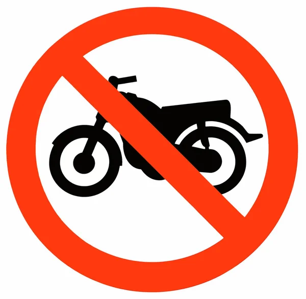 Não Motocicleta Assine Fundo Branco — Fotografia de Stock