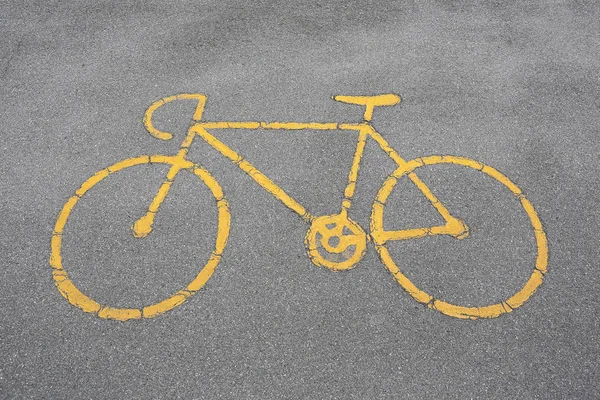 Bicycles Allowed Sign Road — Stock Photo, Image