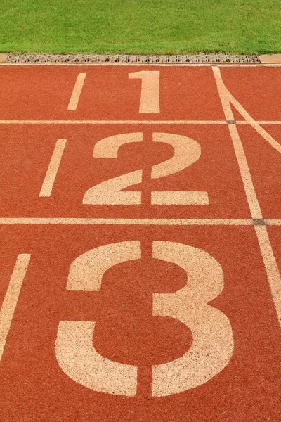 Numbers Running Track — Stock Photo, Image