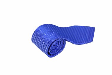 Mavi kravat izole beyaz arka plan üzerinde