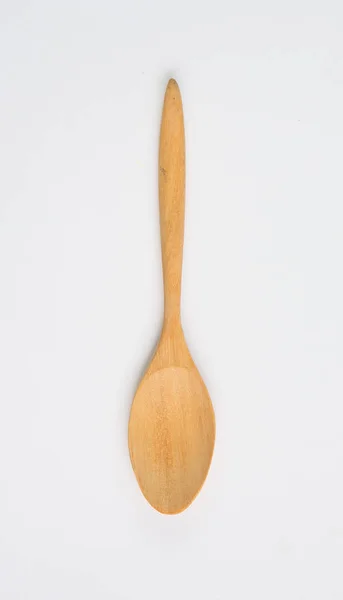 Wooden Spoon Isolated White — Stock Photo, Image