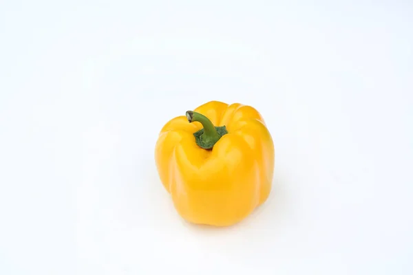 Sárga Bell Pepper Fehér Háttér — Stock Fotó