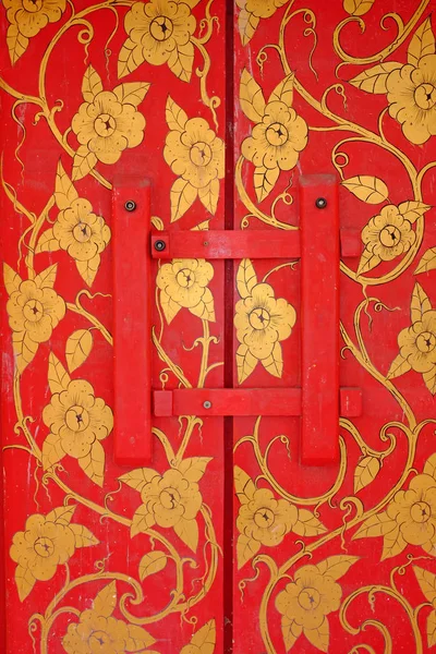 Porta Rossa Del Tempio Thailandia — Foto Stock