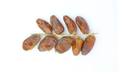 Beyaz arka plan üzerinde hurma (Phoenix dactylifera)