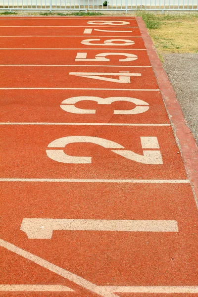 Numbers Running Track — Stock Photo, Image