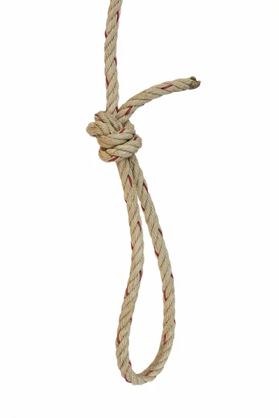 Rope Knot Isolated White Background — Stock Photo, Image