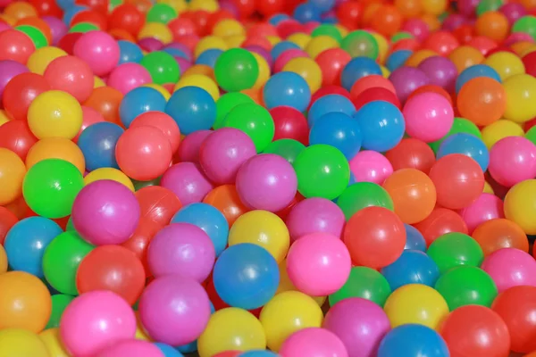 Muitas Bolas Plásticas Coloridas Poço Bolas Para Crianças Playground — Fotografia de Stock