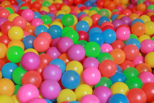 Muchas Bolas Plástico Colores Una Fosa Bolas Para Niños Parque — Foto de Stock