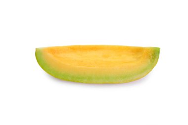 Dilimlenmiş kavun kavun beyaz üzerinde izole