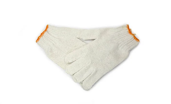 Cotton Gloves Isolated White Background — Stock Photo, Image
