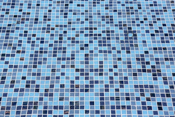 Fond Piscine Carrelé Bleu — Photo