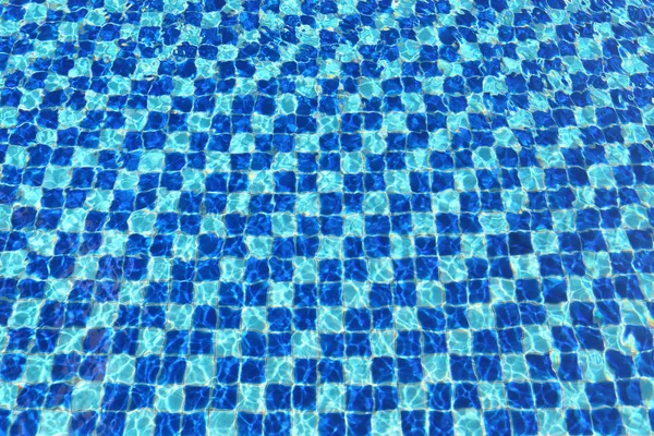 Abstract Blue Mosaic Tiles Swimming Pool Water Background — Stock Photo, Image