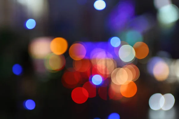 Bokeh Sfondo Bellezza Bangkok Midtown Luce Notturna — Foto Stock