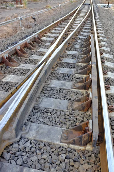 Conceito Escolhas Sobre Cisão Ferroviária — Fotografia de Stock