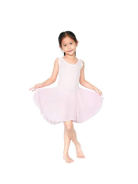 Pequena Menina Sonha Tornar Uma Bailarina Belas Crianças Asiáticas Saia — Fotografia de Stock