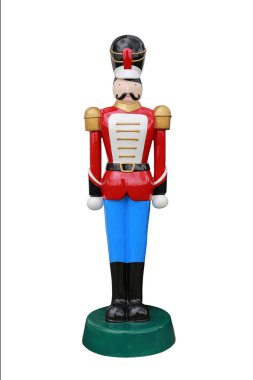 Beyaz arkaplanda izole edilmiş asker fındıkkıran