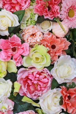 Arka plan yapay buket çiçek