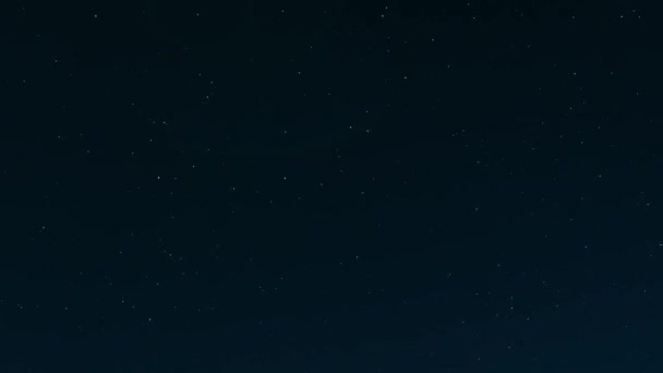 Pozadí Night Starry Sky. Noční pohled na přírodní zářící hvězdy — Stock video