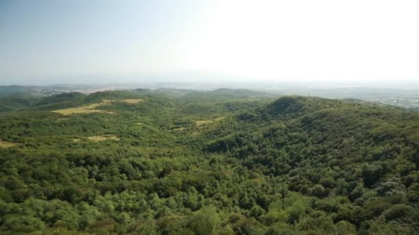Kutaisi, Georgien. Panorama der staatlichen Sataplia Reserve. Sommerlandschaft. — Stockvideo