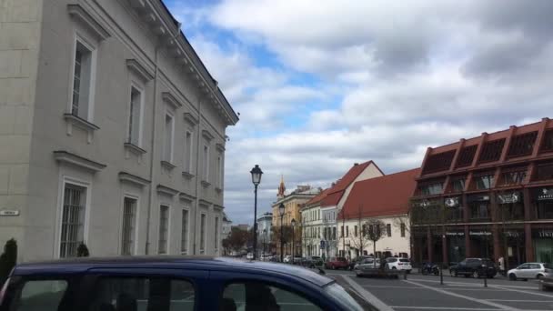 Vilnius, Lituanie. Église de Saint-Casimir. Destination Scenic. La vieille ville est inscrite au patrimoine mondial de l'UNESCO. Lieu célèbre et populaire — Video