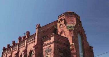 Rahachow, Belarus. Padua 'lı Anthony Katolik Kilisesi. Beyaz Rusya Cumhuriyeti 'nin tarihi ve kültürel değeridir.