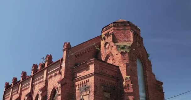 Rahachow, Belarus. Église catholique d'Anthony de Padoue. Il est valeur historique et culturelle de la République du Bélarus — Video