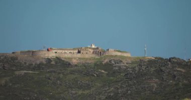 Collioure, Fransa. Güneşli bir günde Fort Bear. Eski Kale