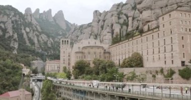 Katalonya, İspanya. Santa Maria de Montserrat. Benedictine Manastırı Montserrat Dağı, Monistrol De Montserrat, Katalonya, İspanya.