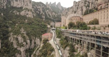 Katalonya, İspanya. Santa Maria de Montserrat. Benedictine Manastırı Montserrat Dağı, Monistrol De Montserrat, Katalonya, İspanya