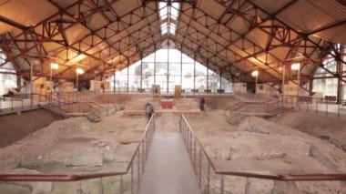 Turov, Belarus - 22 Eylül 2018: Antik Turov 'un Hillfort Arkeolojik Alanı