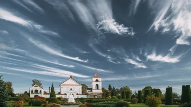 Mosar Regio Vitebsk Belarus Kerk Van Anne Zonnige Dag — Stockvideo