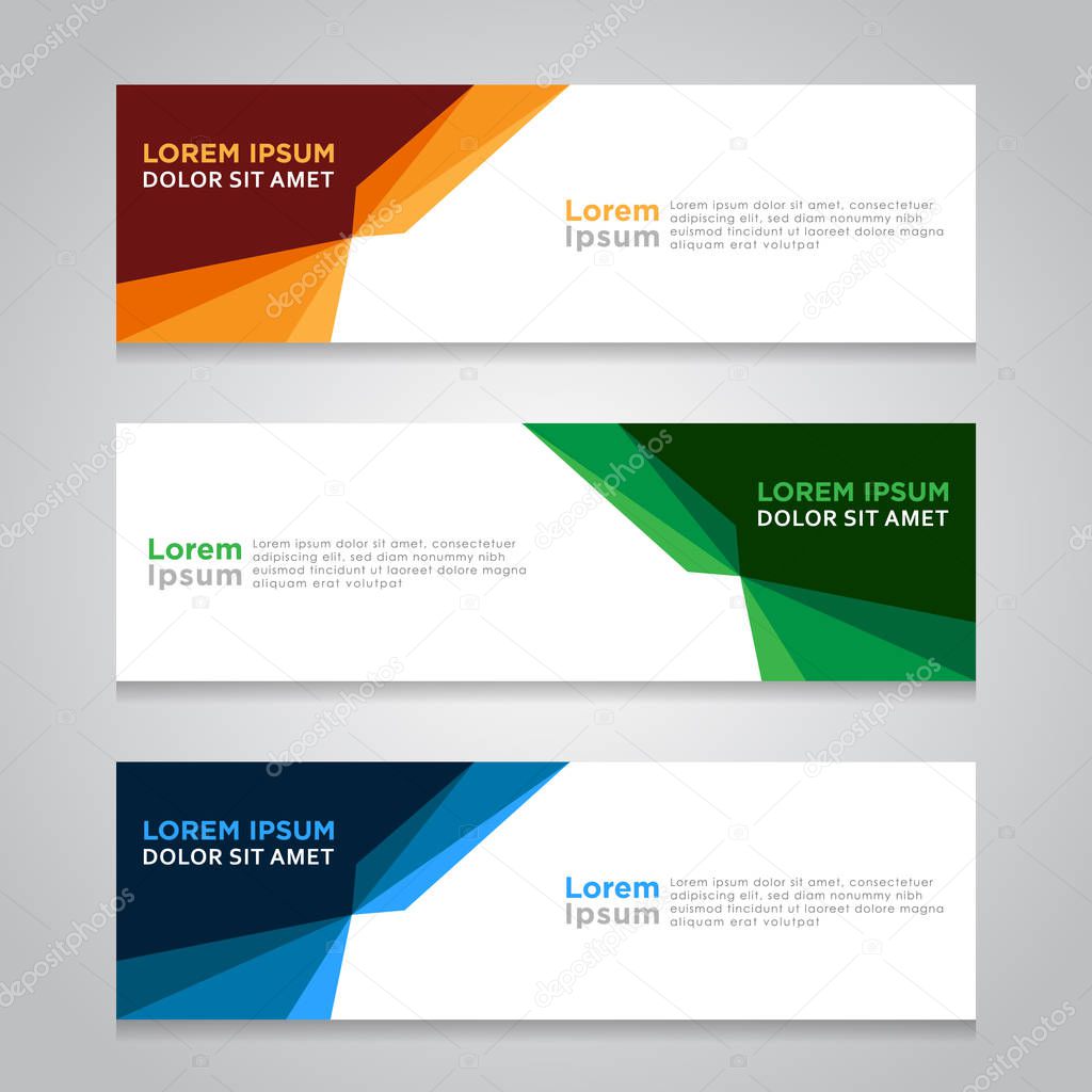 Vector abstract design banner web template.