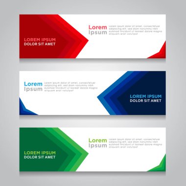 Vektör soyut tasarım web banner şablon. Web tasarım öğeleri - Header tasarımı. Soyut geometrik web banner şablon gri arka plan üzerinde. web afiş tasarım şablonu topluluğu.