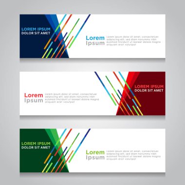 Vektör soyut tasarım web banner şablon. Web tasarım öğeleri - Header tasarımı. Soyut geometrik web banner şablon gri arka plan üzerinde. web afiş tasarım şablonu topluluğu.