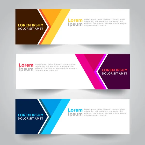 Vektör soyut tasarım web banner şablon. Web tasarım öğeleri - Header tasarımı. Soyut geometrik web banner şablon gri arka plan üzerinde. web afiş tasarım şablonu topluluğu.