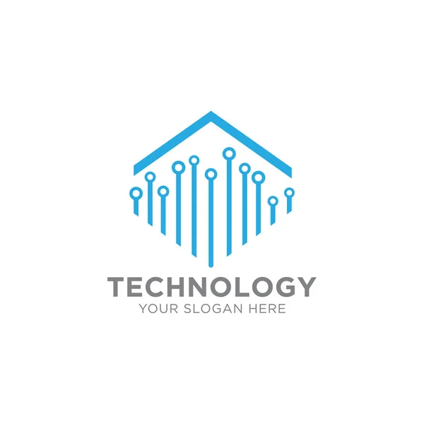 Technologie Logo Šablony Design Vektor Emblém Koncepce Designu Kreativní Symbol — Stockový vektor