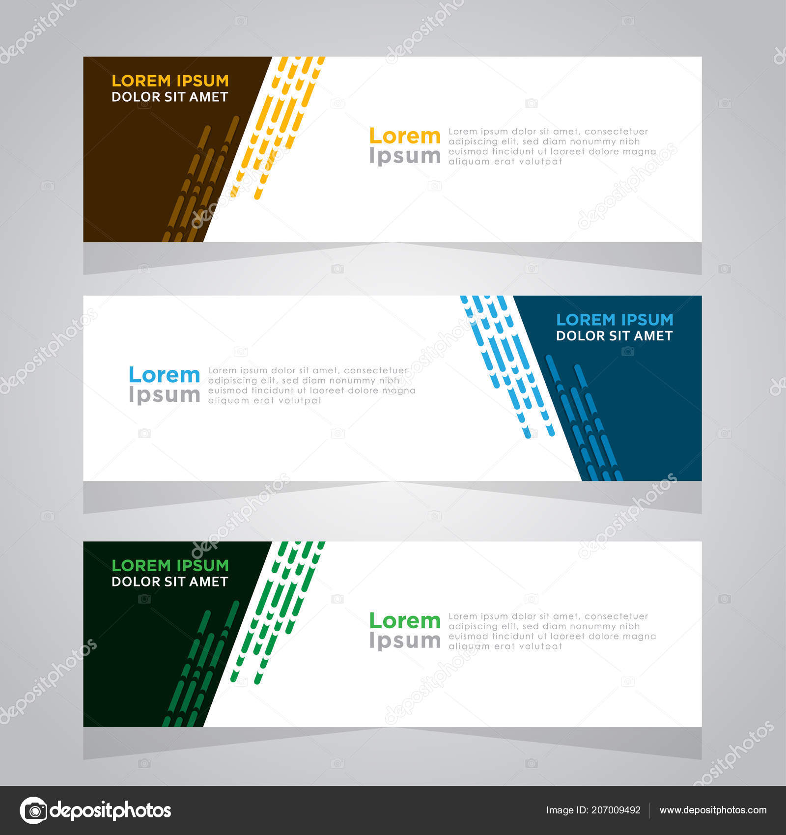 vector abstract design web banner template web design elements